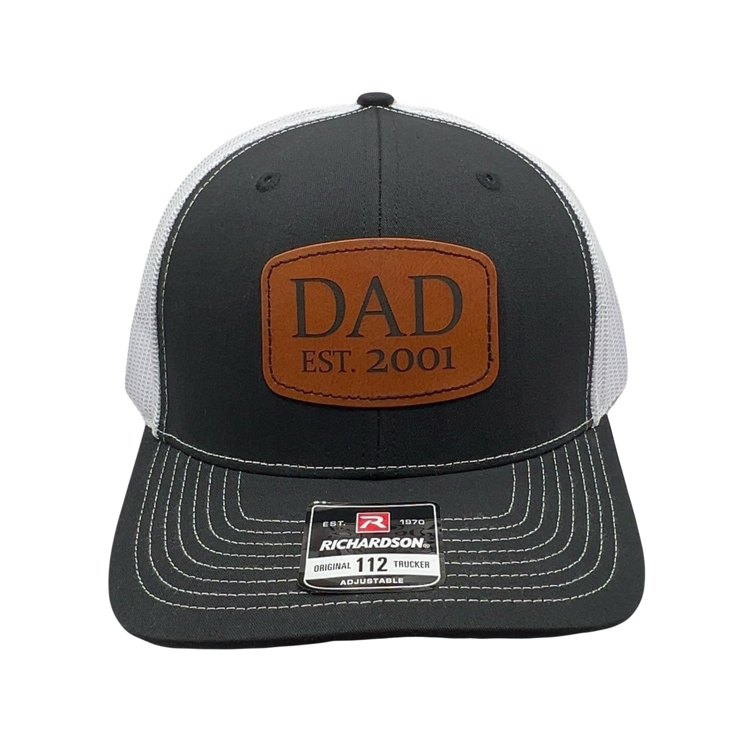 Laser engraved Dad, Grandpa, Mom hat richardson 112 Trucker Snap Back Hats