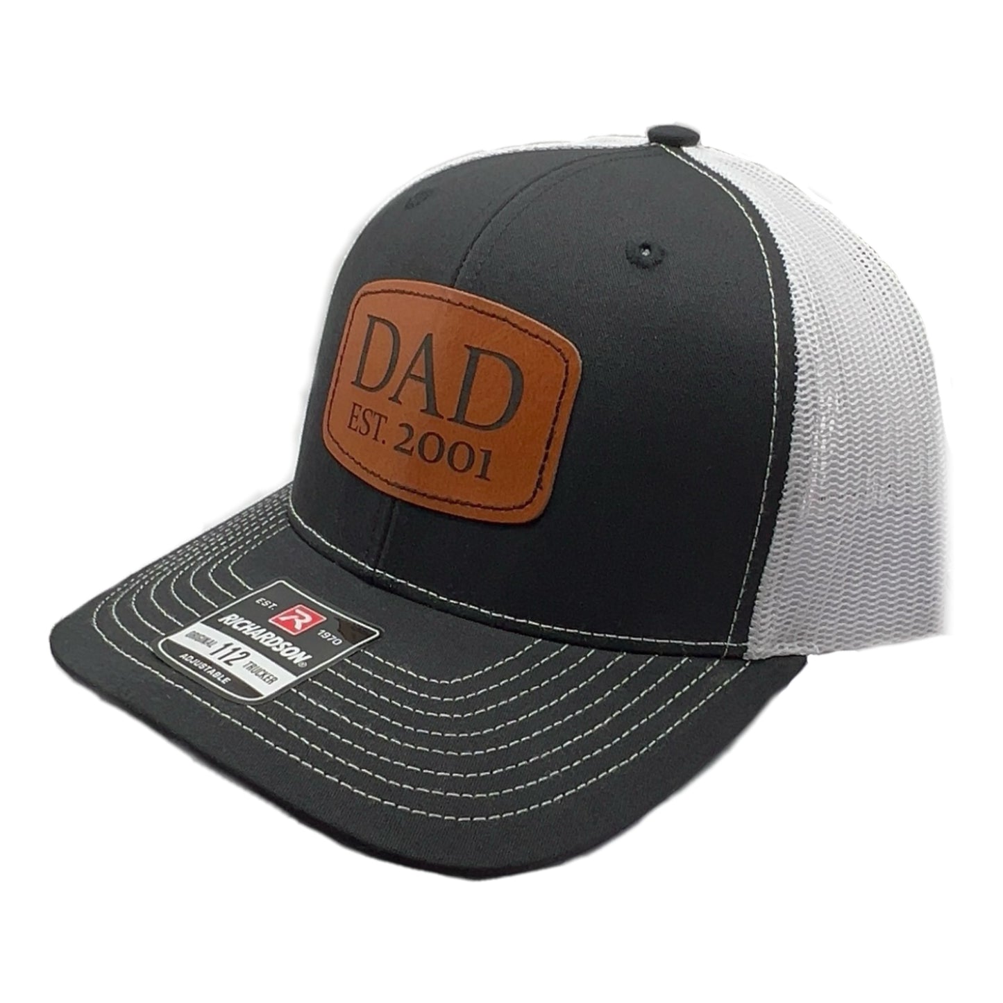 Laser engraved Dad, Grandpa, Mom hat richardson 112 Trucker Snap Back Hats