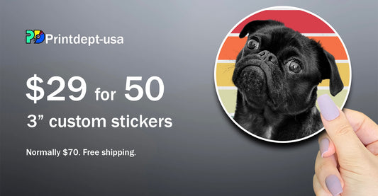 Custom 3” Stickers $29 for 50