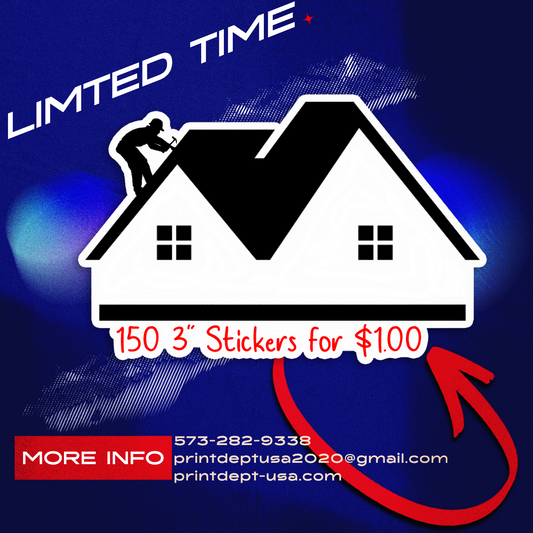 150 3” Vinyl Outdoor Decals For Your Business